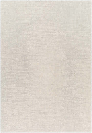 Close-up of the Medi Cream Area Rug, showing its subtle woven texture and neutral beige and bone color palette. Design-Rectangle-537