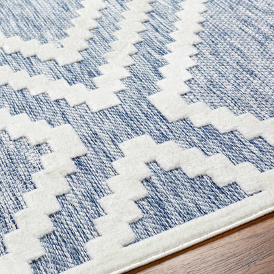 Amala Blue Outdoor Rug Washable