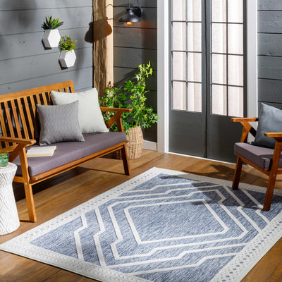 Anja Blue Outdoor Rug - Clearance