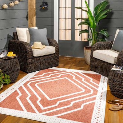 Anja Orange Outdoor Rug - Clearance