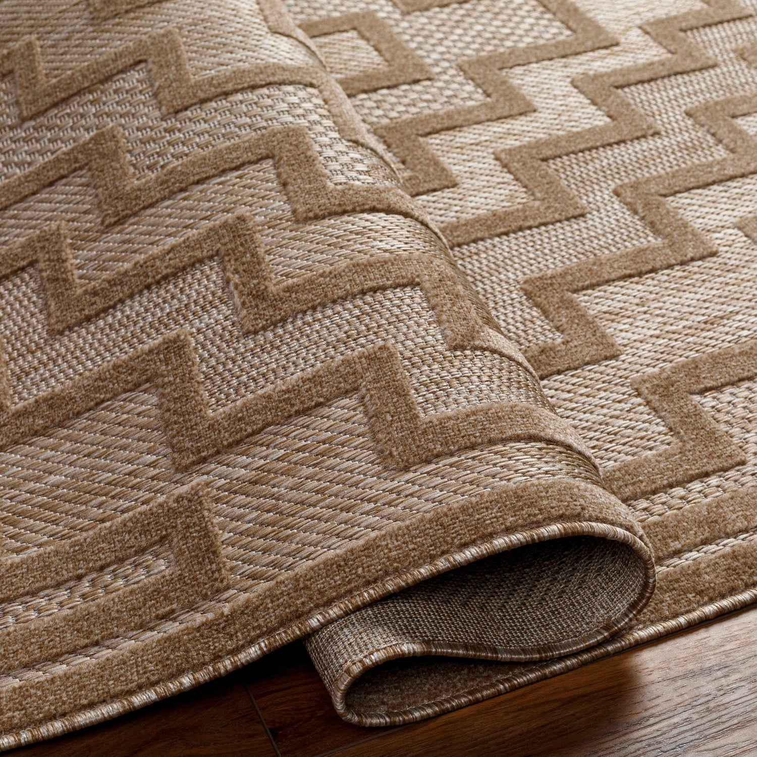 Diza Tan Outdoor Rug - Clearance