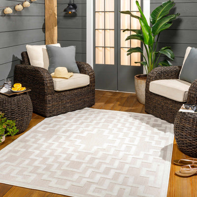 Diza Cream Outdoor Rug - Clearance