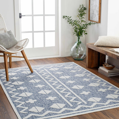 Elio Blue Outdoor Rug - Clearance