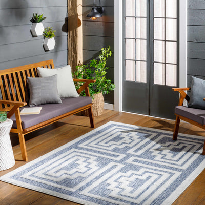 Yves Blue Outdoor Rug - 6x9 Clearance