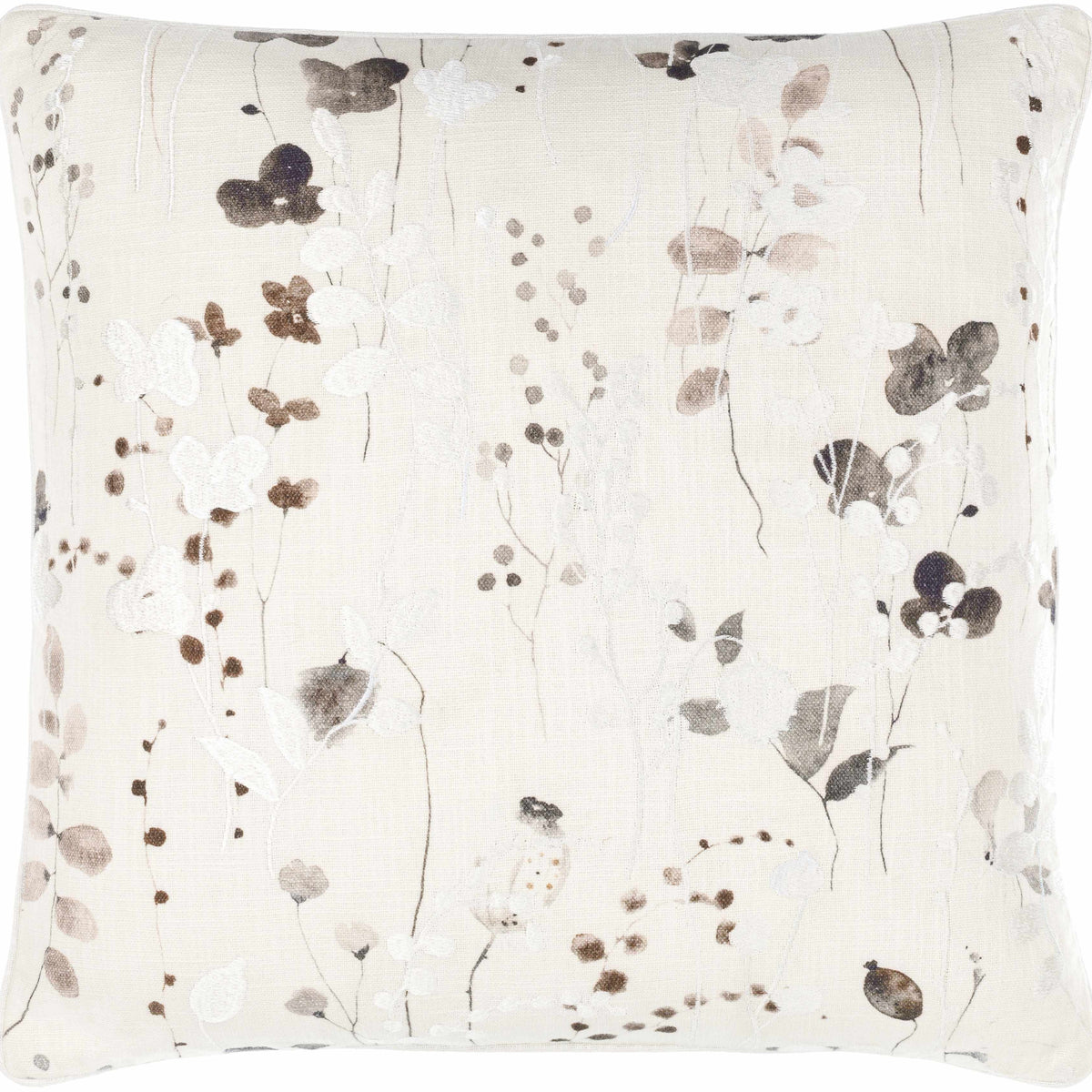 Florent Ivory Traditional Floral Pattern Updated Traditional Cotton Ac ...