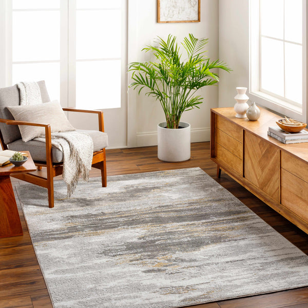 Derex Abstract Gray Rug