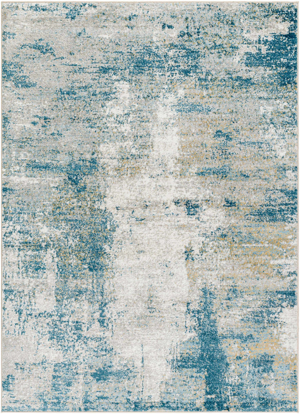 Duval Blue Abstract Area Rug