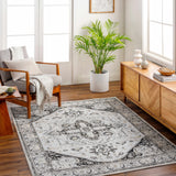 Gauri Gray Medallion Area Rug - Clearance