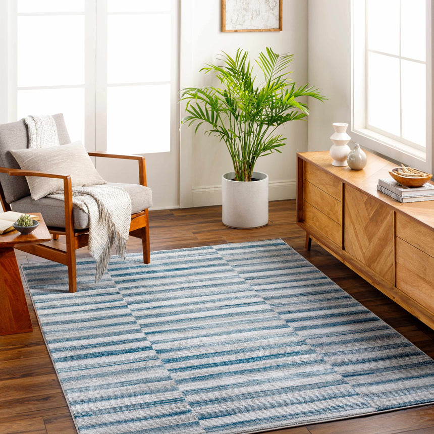 Gorou Blue Area Rug - Clearance