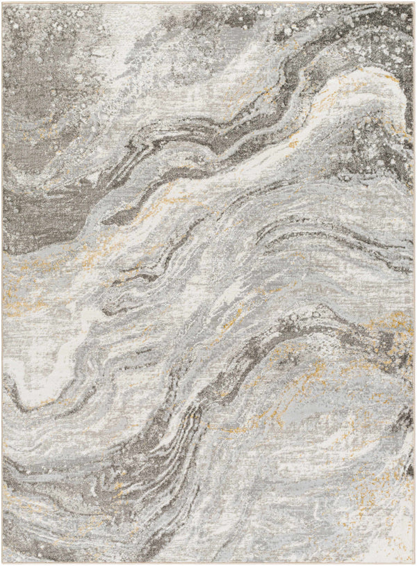 Tess Gray & Brown Marble Area Rug