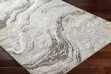 Tess Gray & Brown Marble Area Rug - Clearance