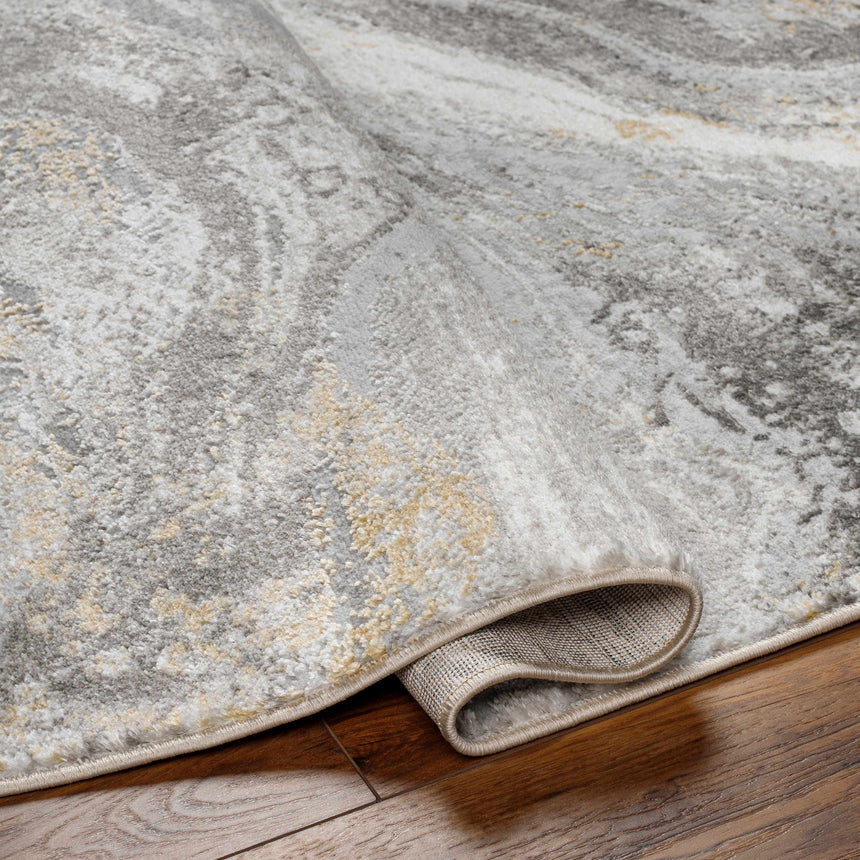 Tess Gray & Brown Marble Area Rug - Clearance
