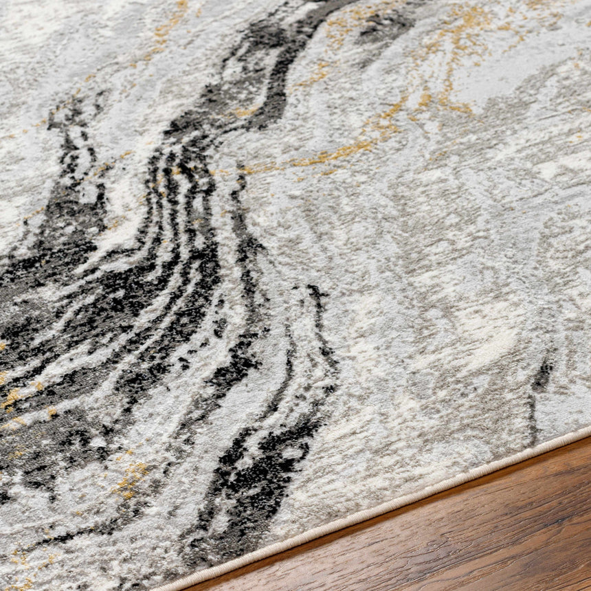 Tess Gray Marble Area Rug - Clearance