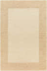 Close-up of the hand-tufted Amadi Beige Wool Area Rug featuring a contemporary two-tone design and subtle texture. Design-Rectangle-576