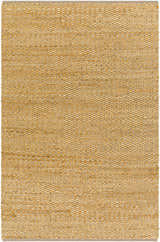 Close-up of the Doris Beige Area Rug showing its hand-woven jute and cotton texture and camel color. Design-Rectangle-58