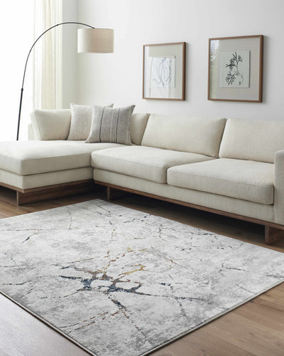 Kynan Gray Marble Area Rug - Clearance