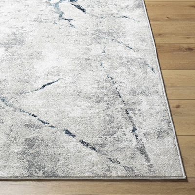 Kynan Gray & Blue Marble Area Rug - Clearance