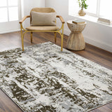 Junko Gray & Green Marble Area Rug - Clearance