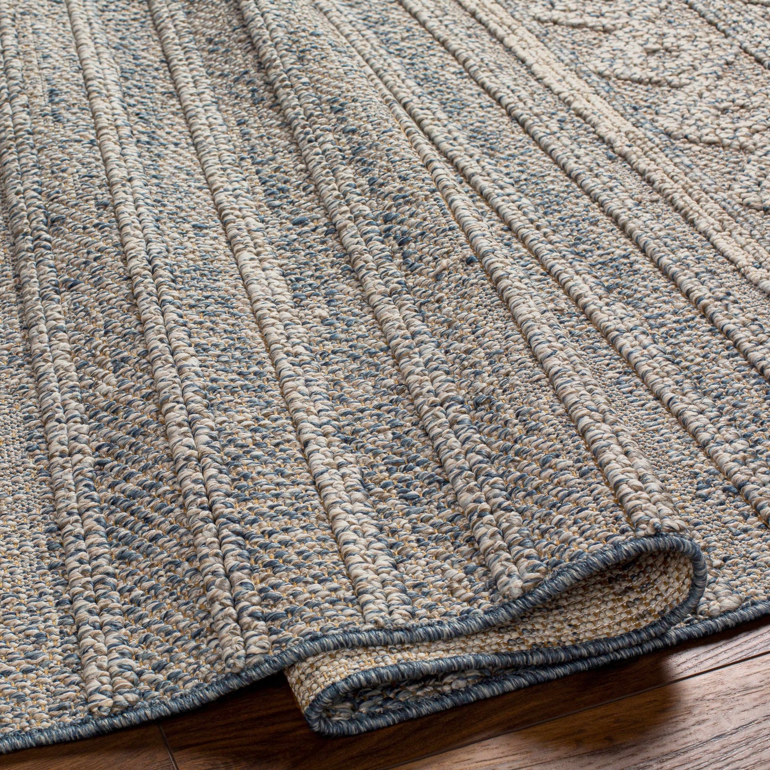 Beige Blue Dekel Area Rug - Clearance