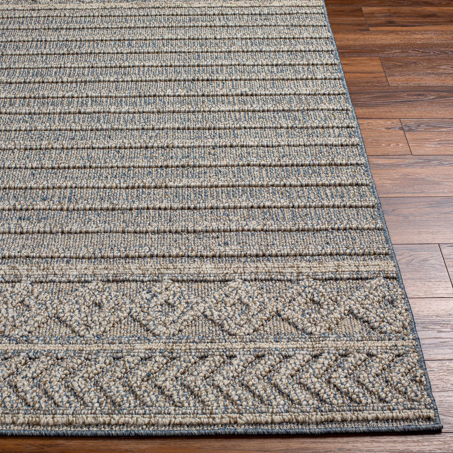 Beige Blue Dekel Area Rug - Clearance