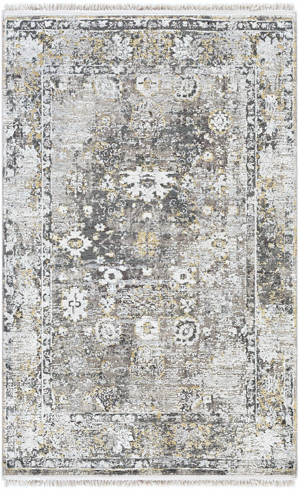 Stambaugh Luxury Fringed Faux Silk Rug