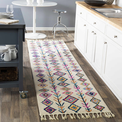 Stapleton 9x12 White Tassel Rug - Clearance