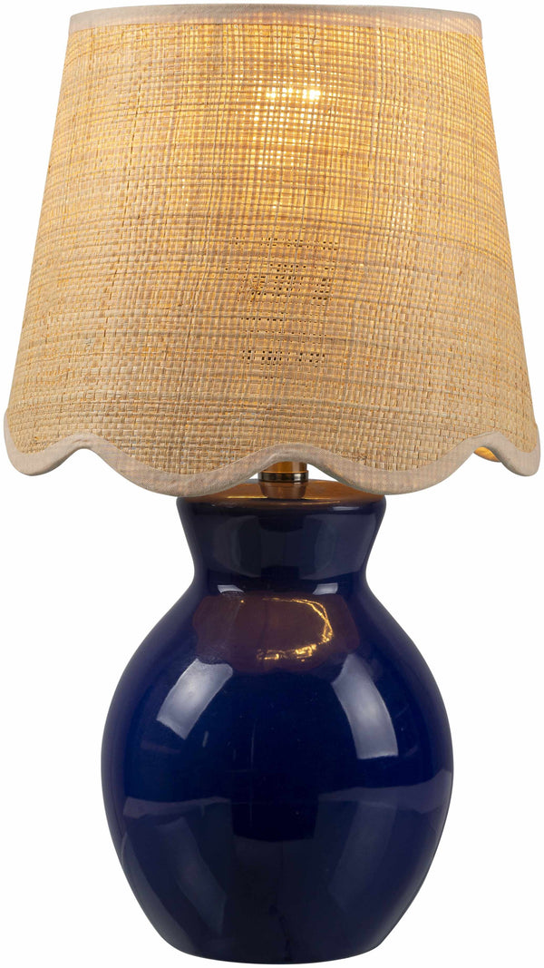 Salgareda Navy Rattan Table Lamp