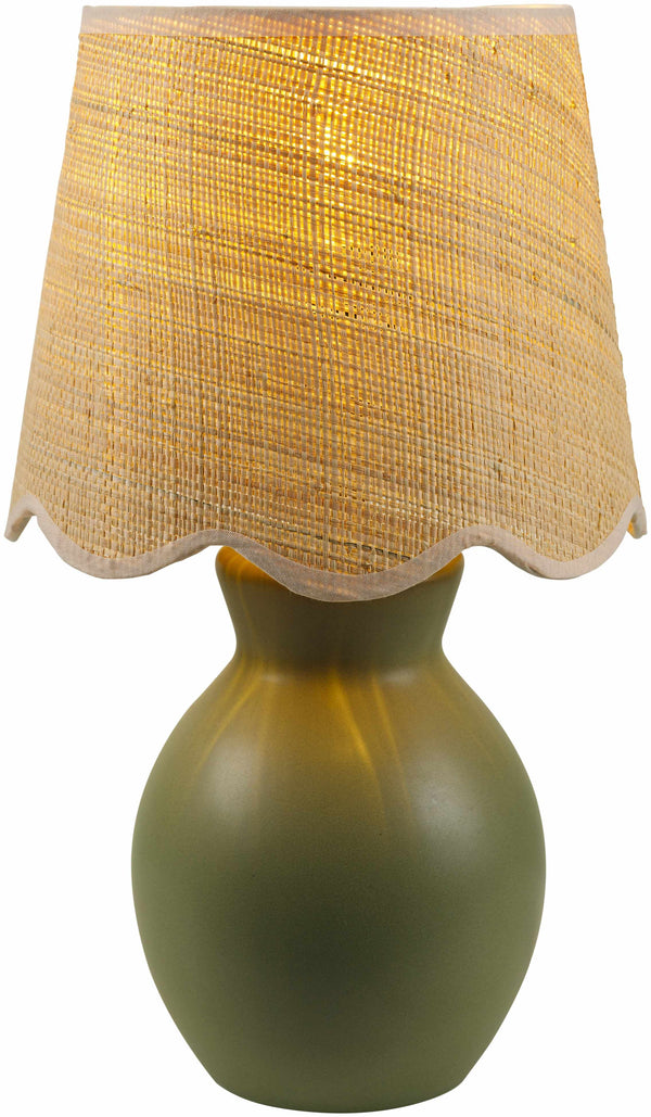 Salgareda Green Rattan Table Lamp