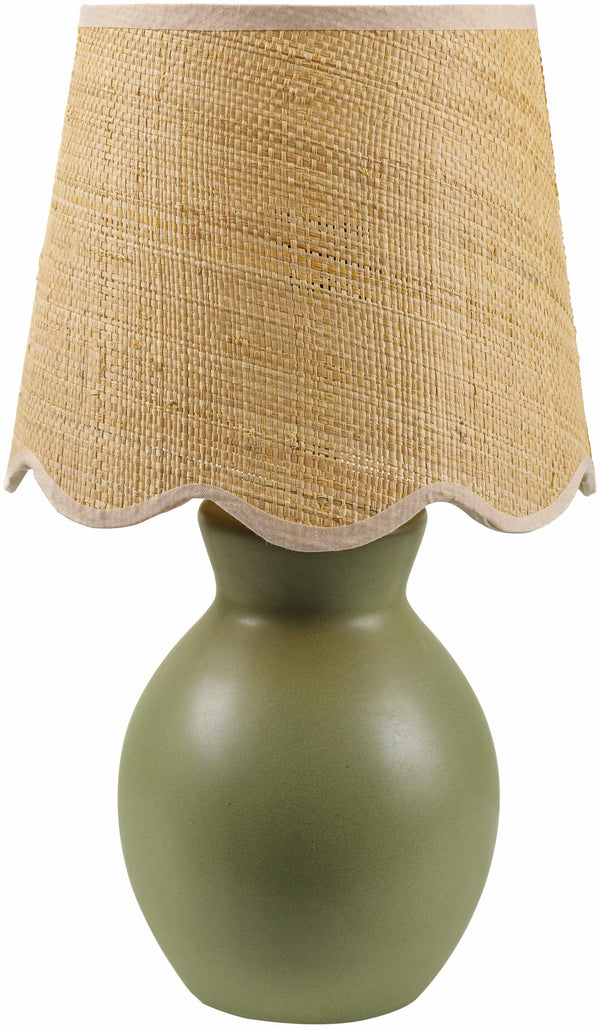 Salgareda Green Rattan Table Lamp