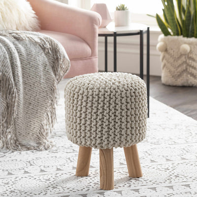 Southbank Ivory Knit Stool