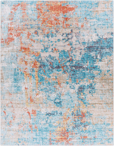 Stalling Rust&Blue Contemporary Rug