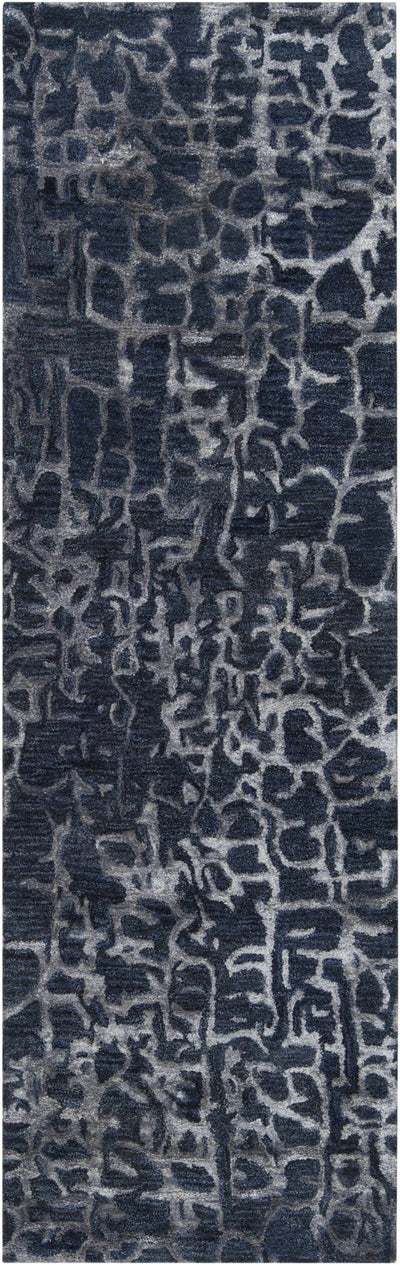 Story Dark Blue Wool Rug