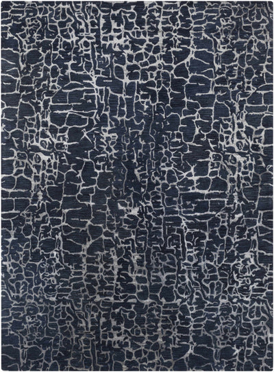 Story Dark Blue Wool Rug