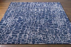 Story Dark Blue Wool Rug