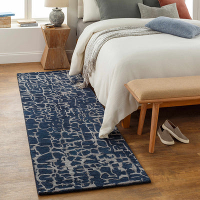 Story Dark Blue Wool Rug