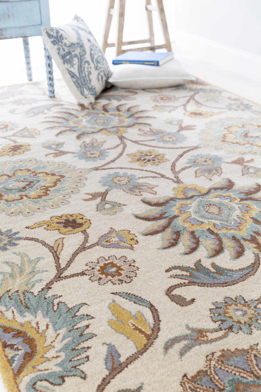 Caesar  Hand Tufted Tan 1012 Wool Rug