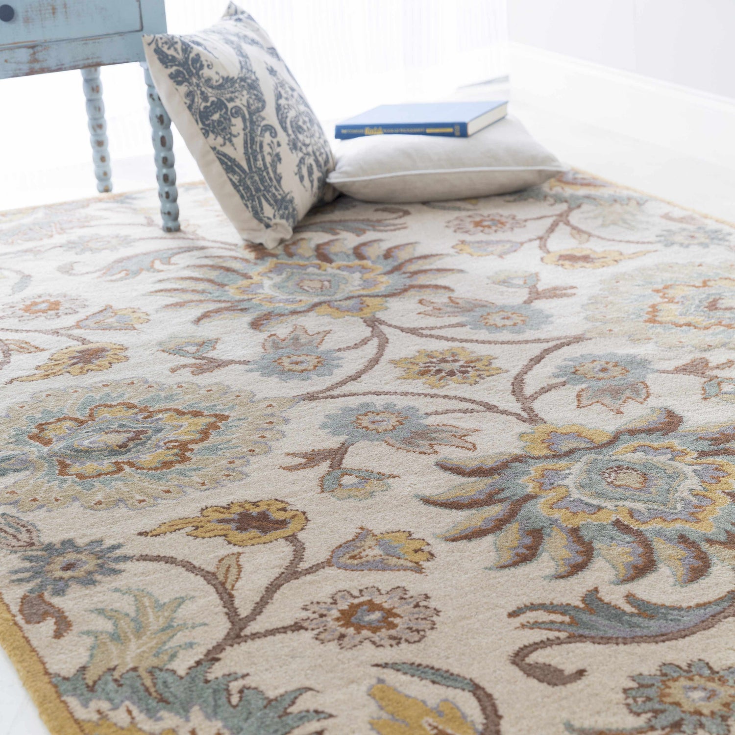 Caesar  Hand Tufted Tan 1012 Wool Rug