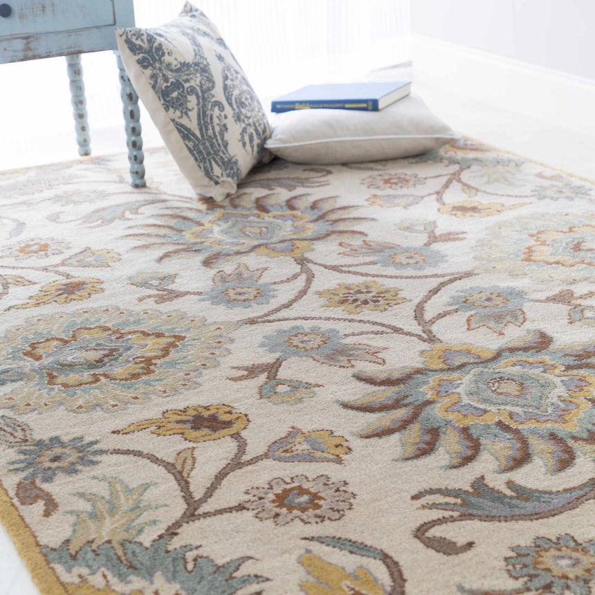 Caesar  Hand Tufted Tan 1012 Wool Rug