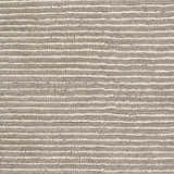 Close-up of the Sula Area Rug showing cream and gray horizontal stripes and hand woven wool texture. Swatch