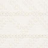 Sumiton White Textured Crochet Cotton Throw Pillow