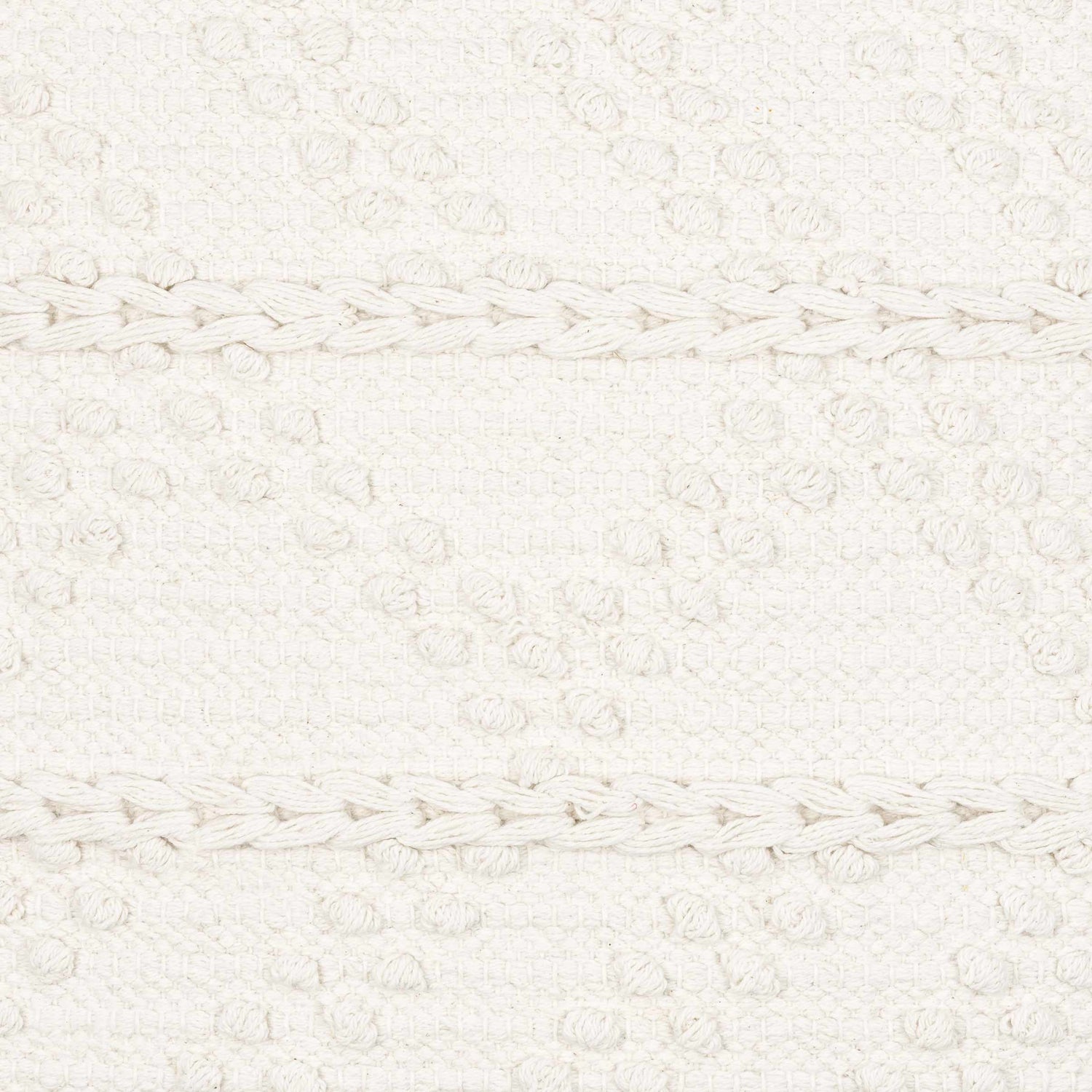 Sumiton White Textured Crochet Cotton Throw Pillow