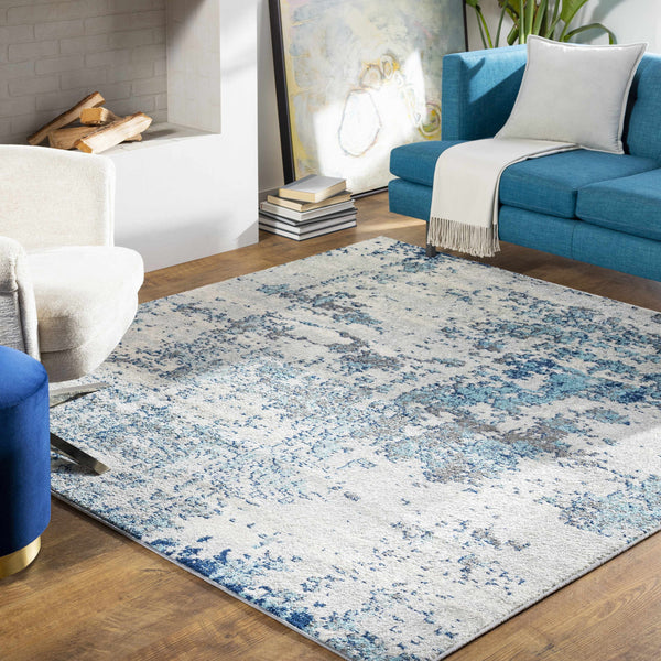 Beverly Abstract Blue Area Rug