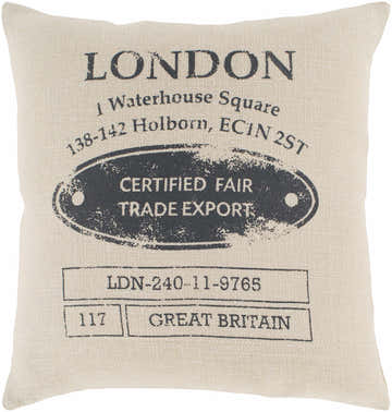 London Jute Throw Pillow - Clearance
