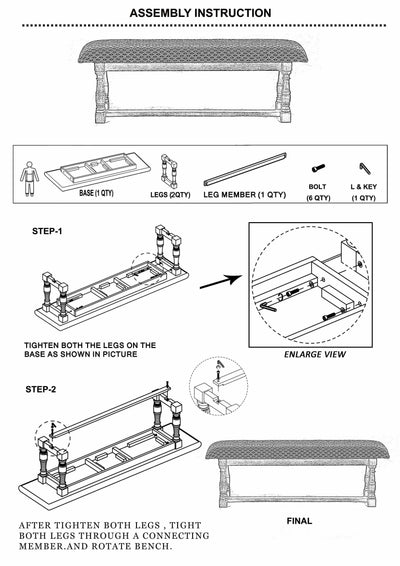 Surigao Natural Wood Bench