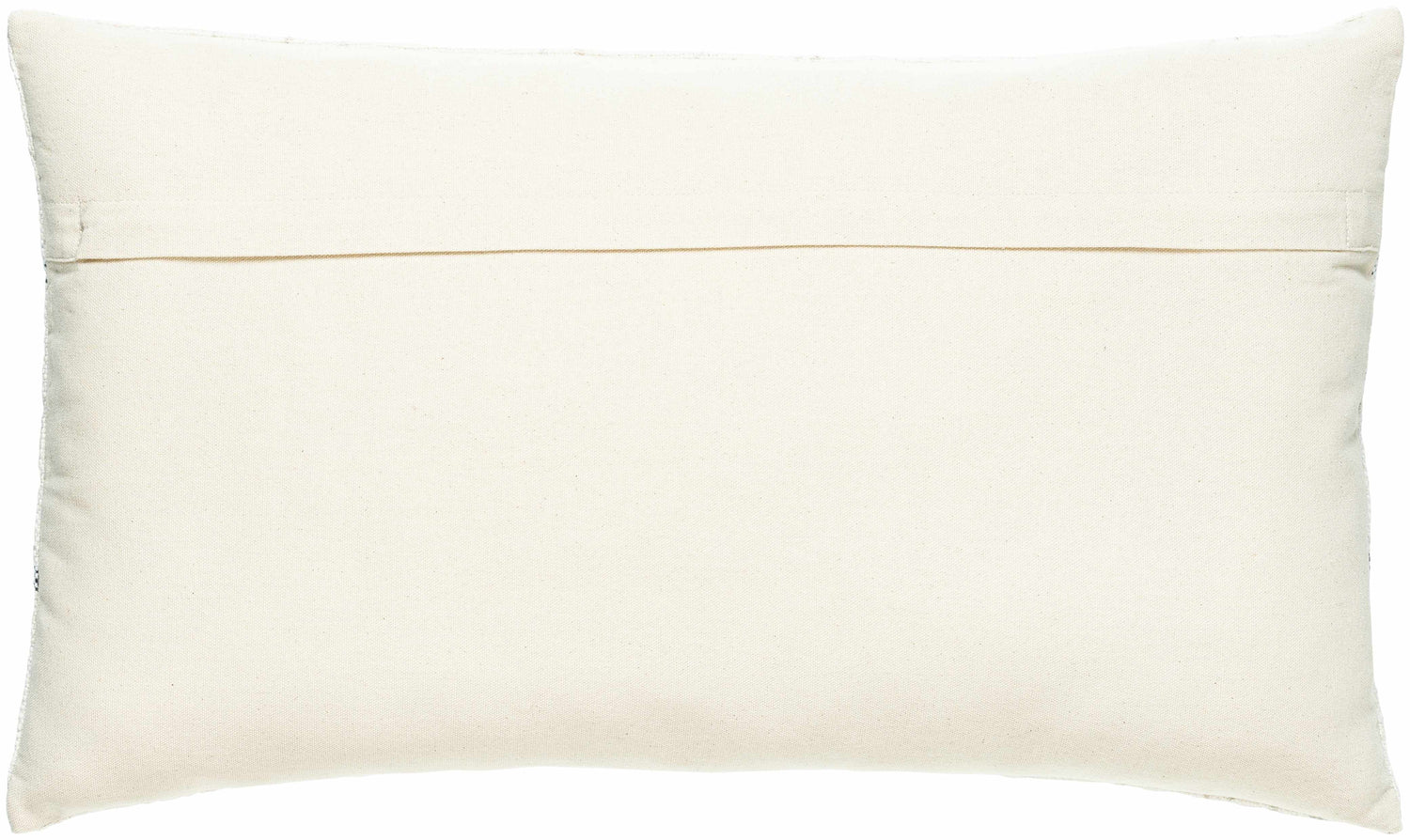 Iverra Ivory Soft Textured Woven Cottage Country Cotton Lumbar Pillow - Clearance