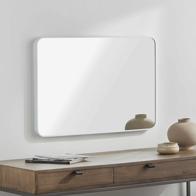 Sustinente White Carved Mirror