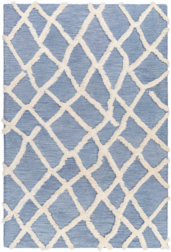 Adica Blue Wool Area Rug