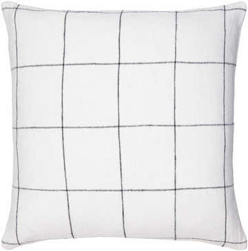 Lunet Ivory Subtle Slub Texture Cottage Linen Accent Pillow - Clearance