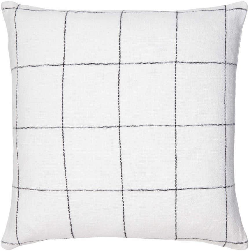 Lunet Ivory Subtle Slub Texture Cottage Linen Accent Pillow - Clearance