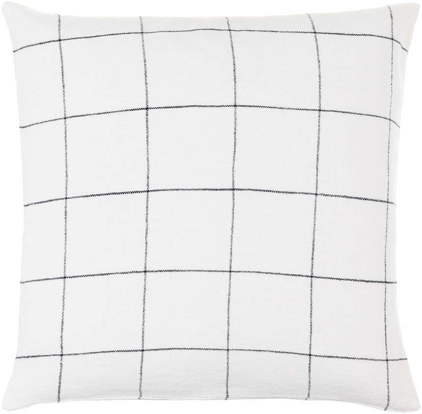 Lunet Ivory Subtle Slub Texture Cottage Linen Accent Pillow - Clearance